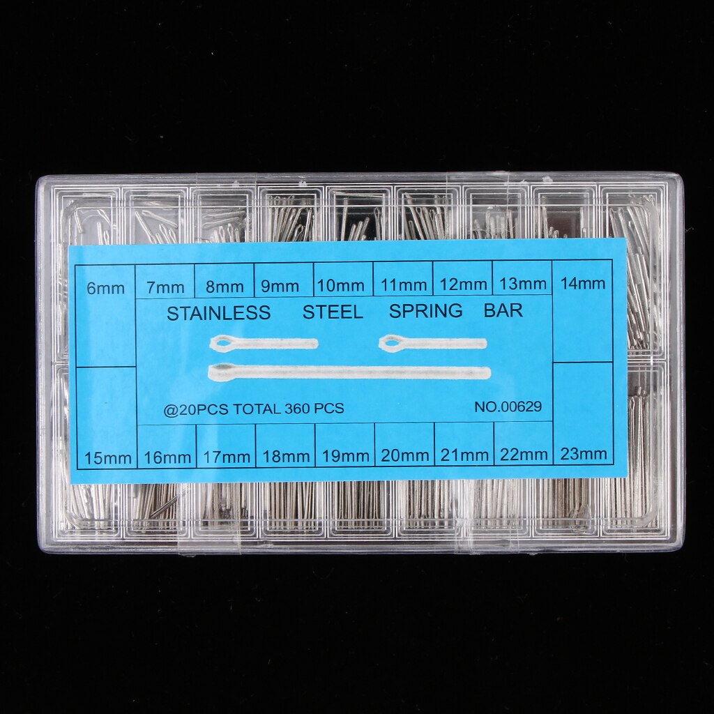 360pcs Stainless Steel Watch Band Link Cotter Pin With Plastic Storage Box