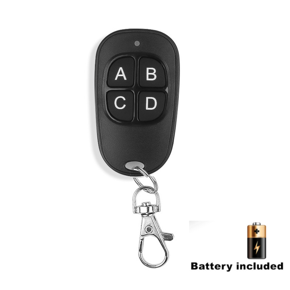 Garage Door 433MHz Remote Control 4 CH Copy Universal Remote Control Cloning Electric Gate Remote Controller Duplicator Keys: WHITE