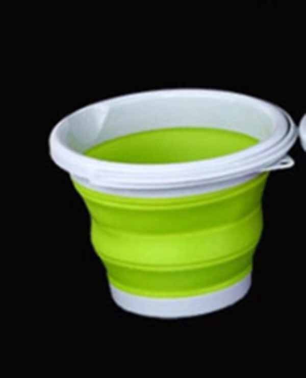 RV Camper Motorhome Silicone Folding Collapsible Bucket Kitchen Garden Water Carrier 1.5L Bucket Car Trailer Lorry Accessories: Green