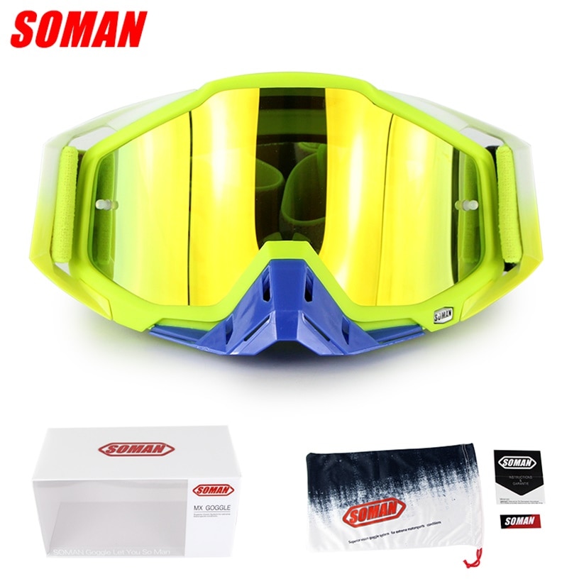 Soman  sm11 cross field briller dirt bike gozluk atv casque okulary moto cykel motorcykel cykel briller gafas