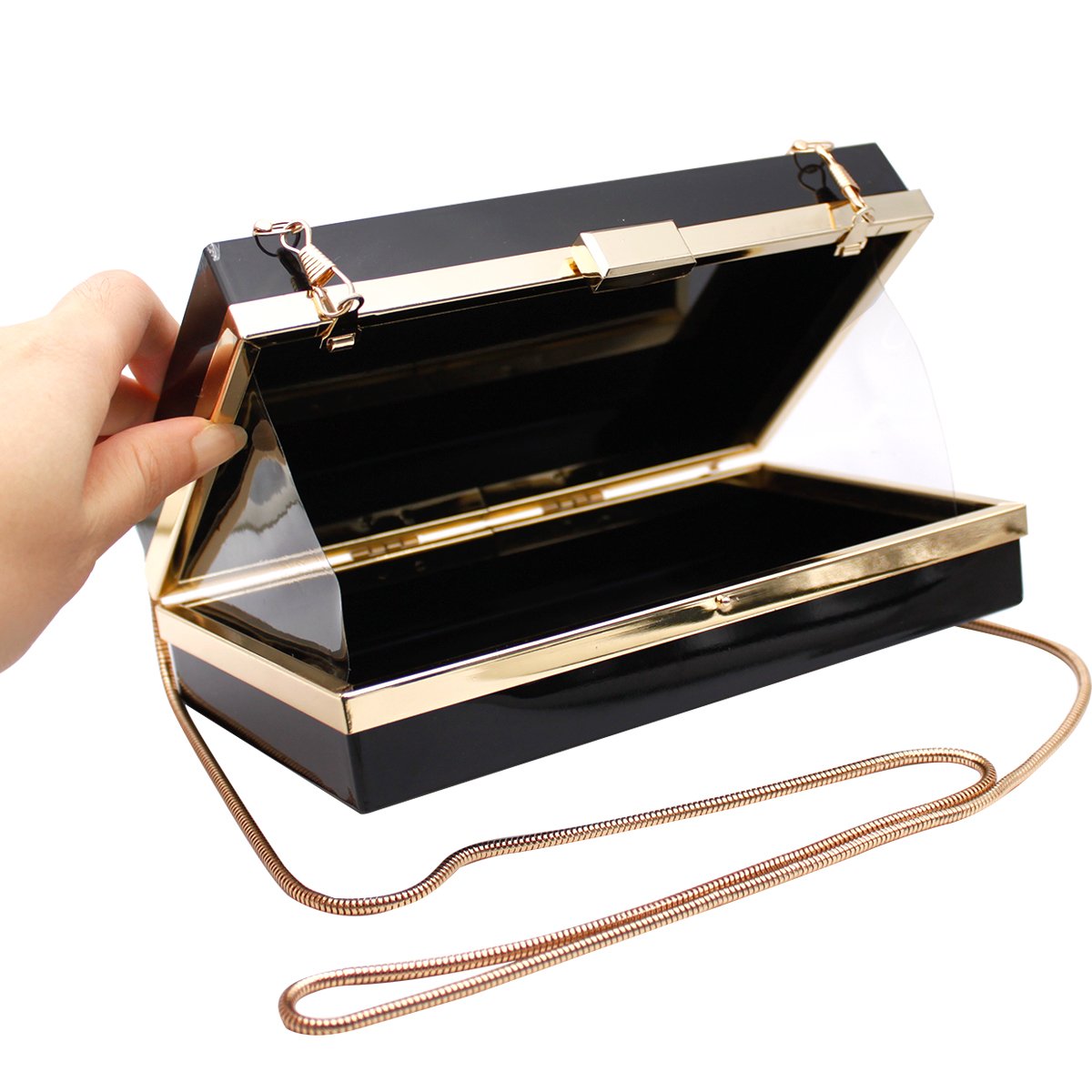 FGGS-Luxury Acrylic Fashionable Transparent Evening Clutches Shoulder Bags Handbag For Women Ladies Ideal