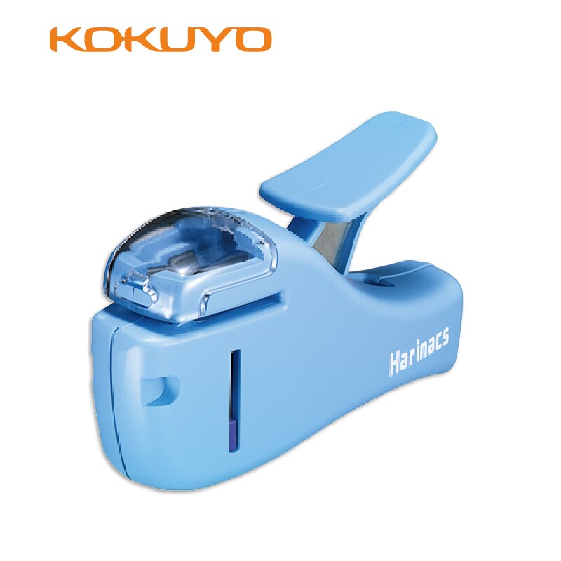 Mini grapadora japonesa KOKUYO de grapas 205, 5 hojas, segura y , 1 Uds.: BLUE