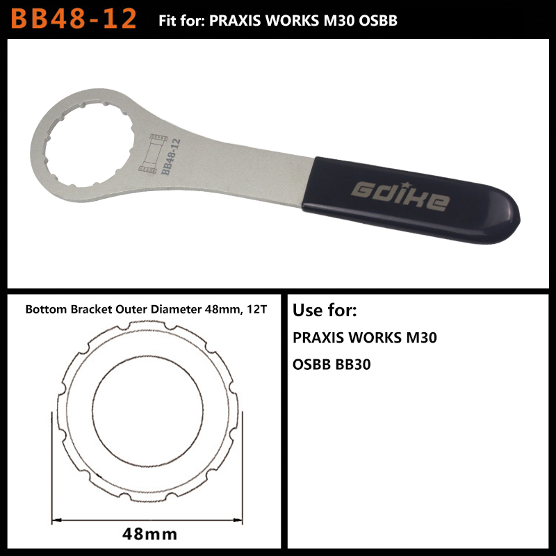 Onderste Beugel Tool Multi-Size 12T 16T 24T Bb Sleutel 39-52Mm Fiets Gereedschap Voor Sram Bsa Fsa Dub Mtb Weg Fiets Reparatie Tools: Oranje