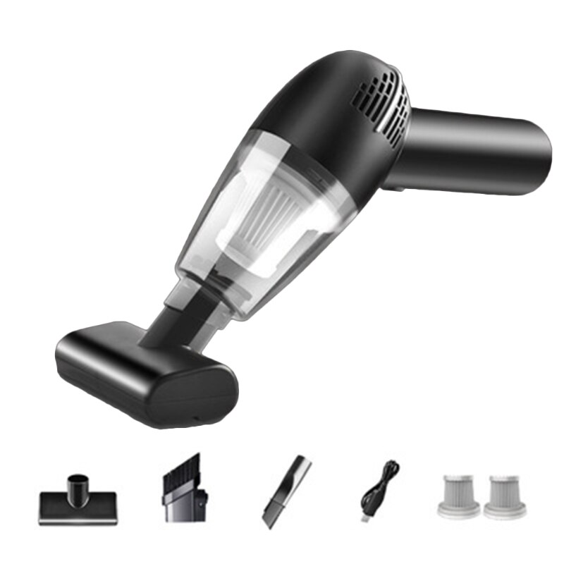 Cordless USB Rechargeable Vacuum Cleaner High Power Strong Suction Handheld Portable Durable Dry Wet Cleaning Car Home