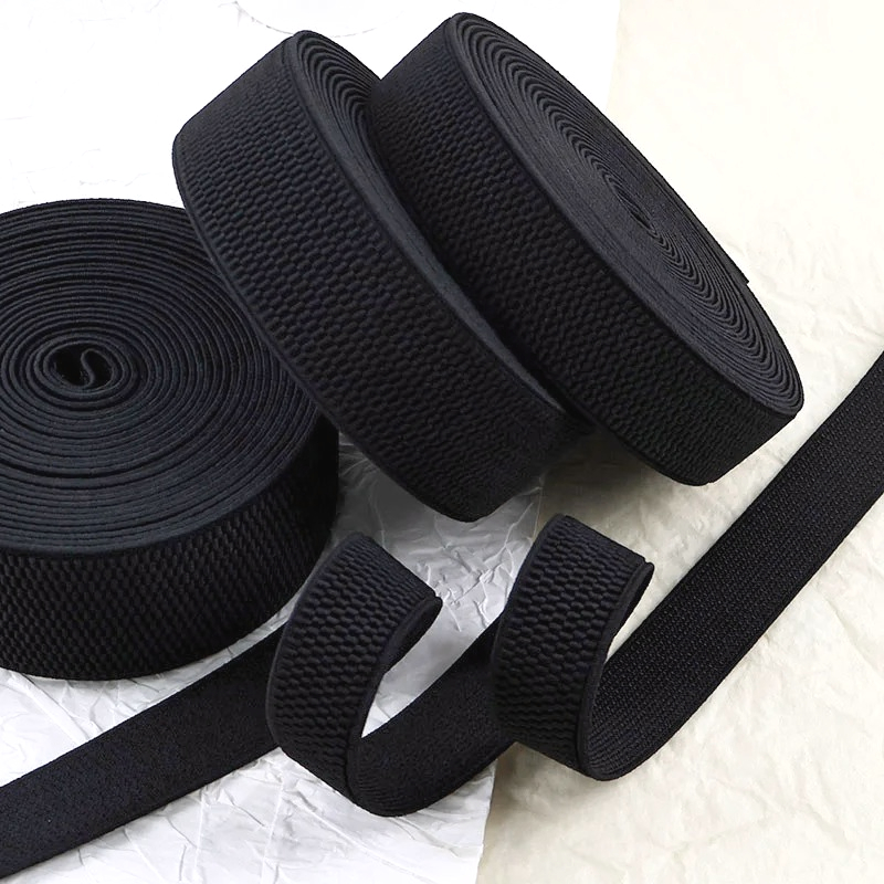 2/5M 25-100mm Schwarze Weiße Elastische Bänder Kleidung Bauch Näh-Gummiband Bekleidung Korsett Gürtel Dehnbares Band DIY-Material