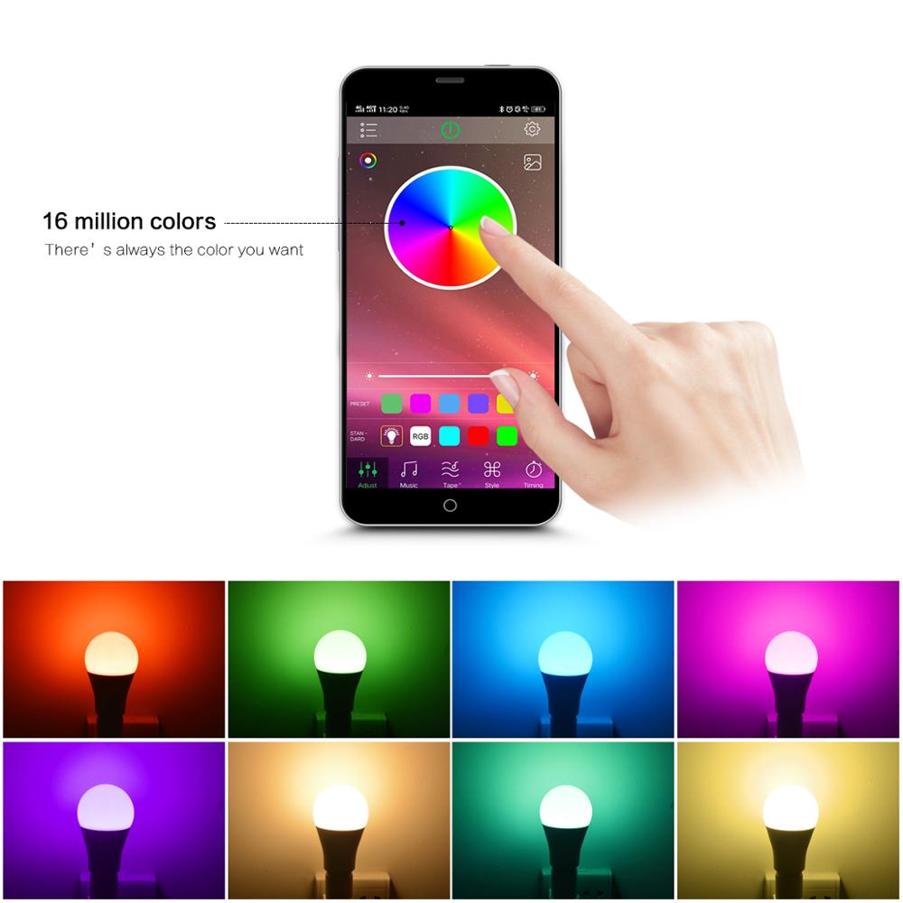 Smart LED Light for Home Wireless Bluetooth Lamp 4.0 E27 Smart Bulb Magic Neon Light RGBW RGBWW Dimmer Home Lights IOS /Android