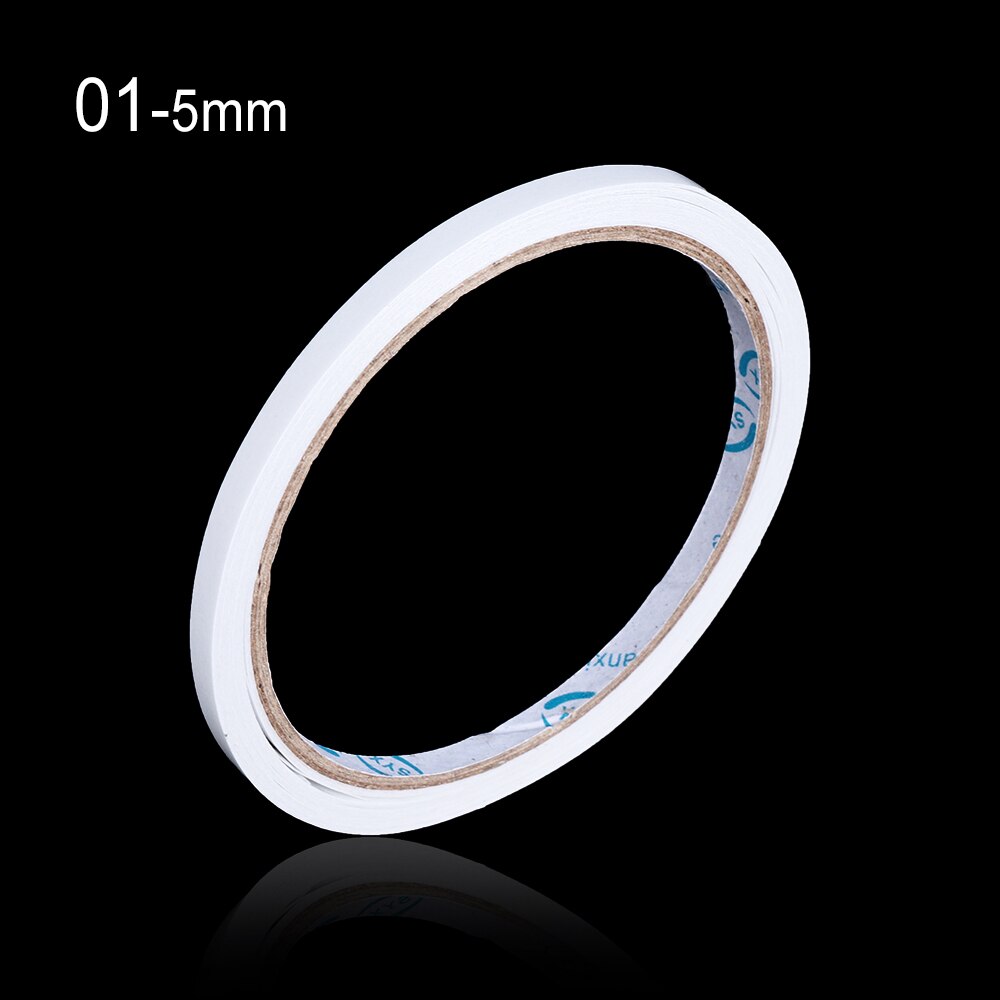 5Rolls/lot Seamless Double Faced Powerful Adhesive Tape Paper Double Sided Sticky Strip Mounting Fixing Pad Craft Supplies: 5MM