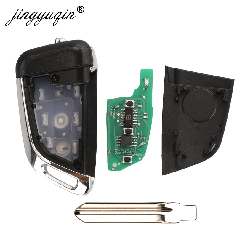 jingyuqin Upgraded Flip Remote Car Key Fob 3 Button 434MHz ID46 for Citroen X-Sara C3 C5 before With Uncut Blade SX9