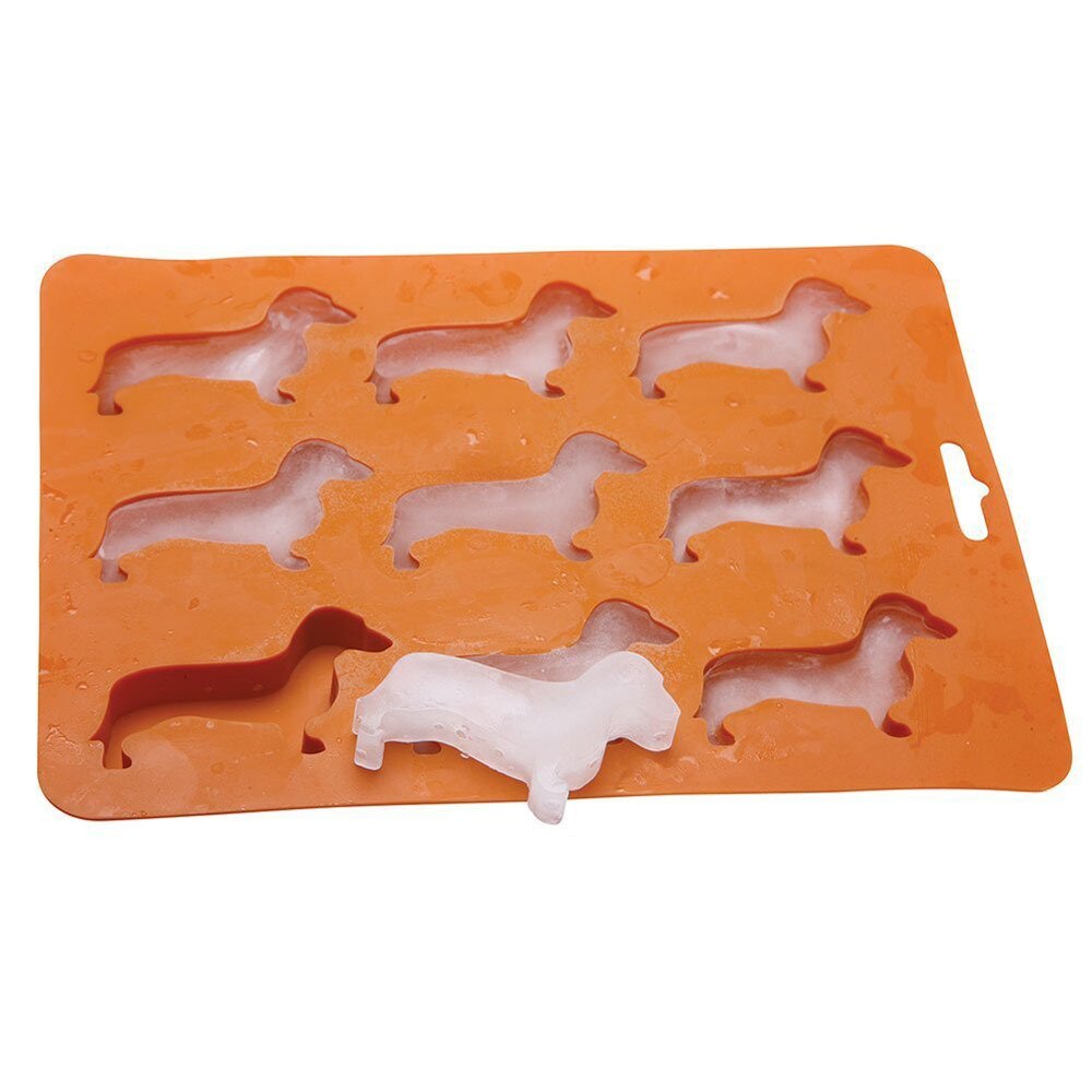 1/2 stücke Lustige Dackel Eis Würfel Tablett Pudding bilden 3D Silikon Hund bilden bilden Süßigkeiten Machen Gelatine Einstellung Küche Zubehör: 1pc