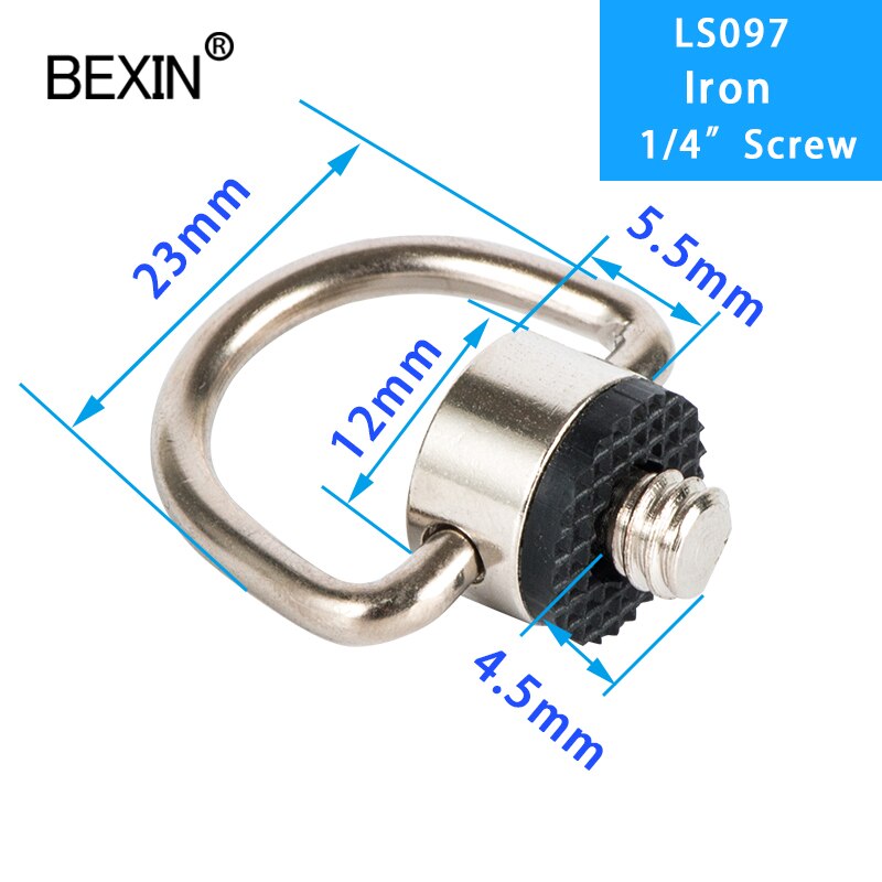 1/4" D Ring Foldable Camera Quick Release Plate Screw 1/4 Camera Strap Monopod Tripod Ball Head Mount Adapter Screw