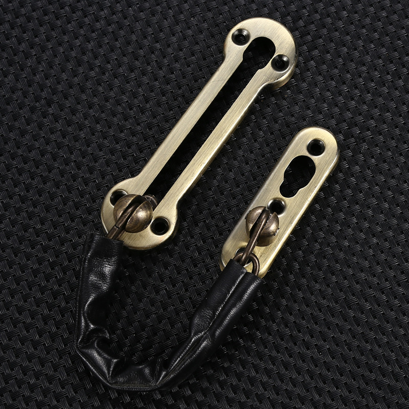 Rvs Veiligheid Guard Chain Bolt Sloten Veiligheid Slide Bolt Kettingslot Guard Kast Klink Anti-Diefstal Deur Met schroeven: 2