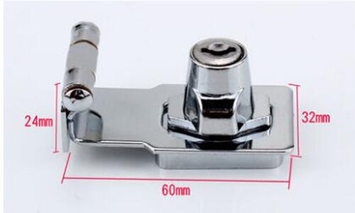 Thicken Zinc Alloy Buckle Lock For Wardrobe Cabinet File Cabinet Door Lock For Home Office With 2 Keys Drawer Lock: B-3 Inch common