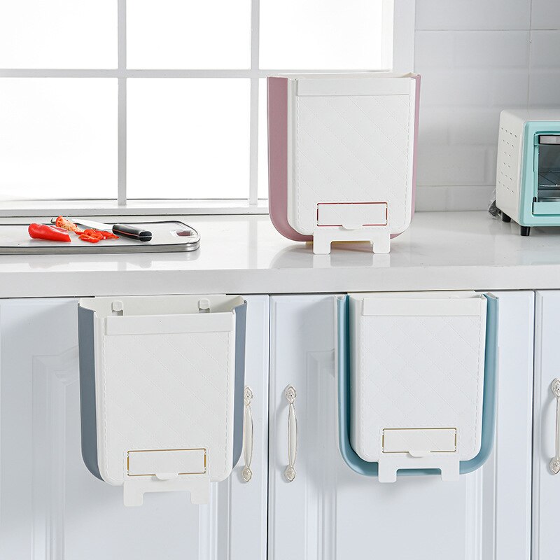 Poubelle pliante murale porte d'armoire de cuisine poubelle suspendue porte d'armoire de cuisine poubelle pliable