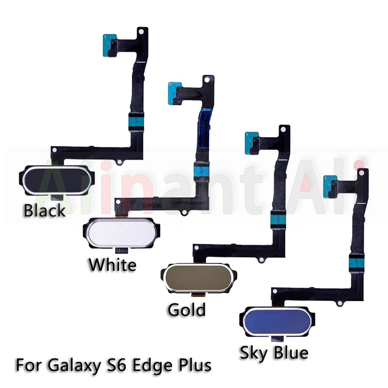 Sensor de impressão digital original, cabo flexível com botão traseiro e chave para samsung galaxy s5 s6 edge plus + mini g920f g925f g928f g900f