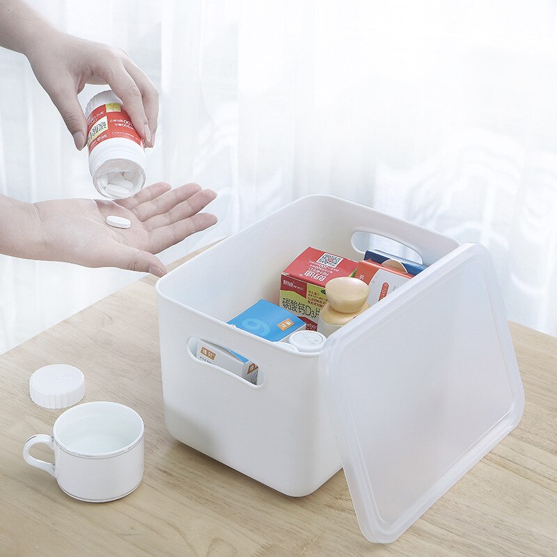 Simple Portable Household Clothing Storage Box Desktop Toy Storage Plastic Storage Storage Box Small Medicine Box