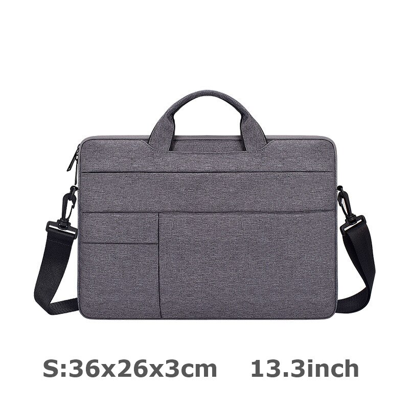 Men 13.3 14.1 15.4 15.6 Inch Waterproof Laptop Briefcase Business Handbag for Men Large Capacity Messenger Shoulder Handbag: 4-S