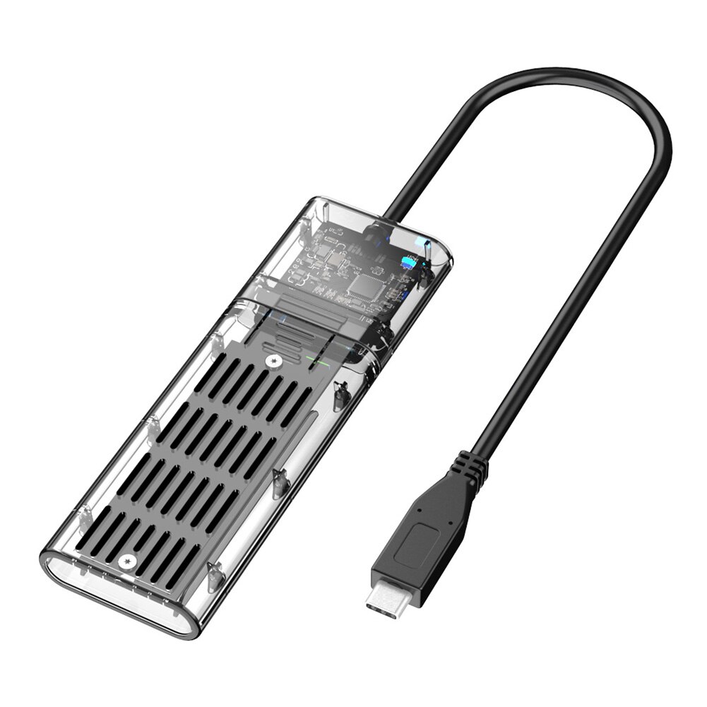 Pro B Key SATA M.2 Solid State Drive Box SSD External Enclosure Adapter Support Mobile Phone Connection: black