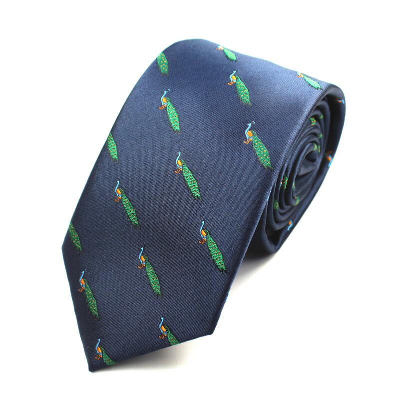 GUSLESON jakość moda męskie krawaty wzór dinozaur czerwone męskie krawaty ślubne 7cm slim krawat biznes jedwabne krawaty dla mężczyzn krawat