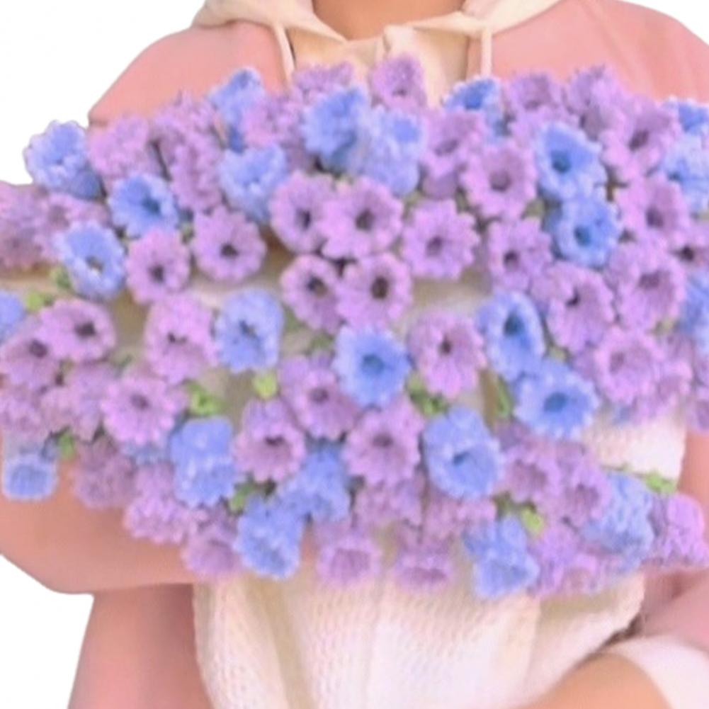 Kit de manta de ramo de ganchillo, manta floral de ganchillo, kit de artesanía, juego de manta con de flores DIY: Blanco