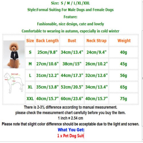 Dog Pet Puppy Clothes Tuxedo Bow Tie Shirt Suit St... Vicedeal