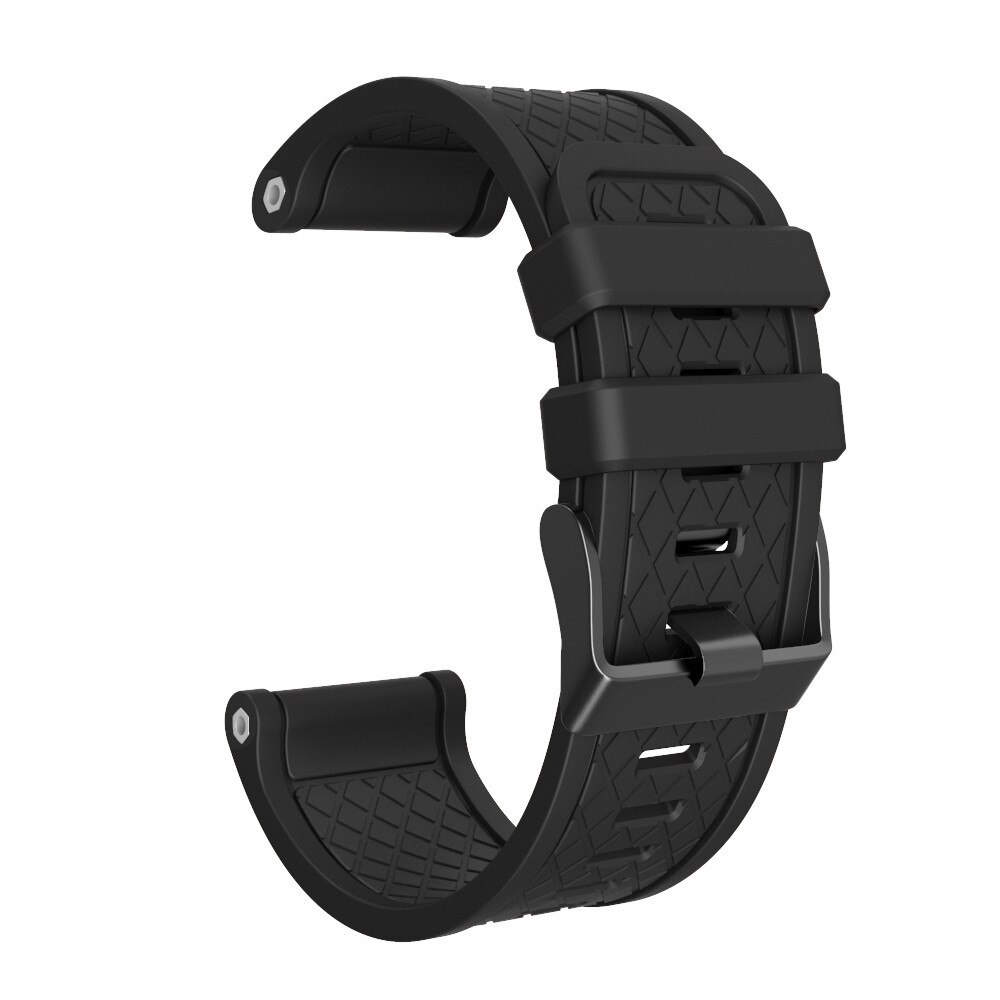 Hiperdeal Smart Accessoires Siliconen Band Voor Garmin Fenix/Fenix 2 Band Fit 26Mm Breedte Zachte Siliconen horloge Band Fe7: Black