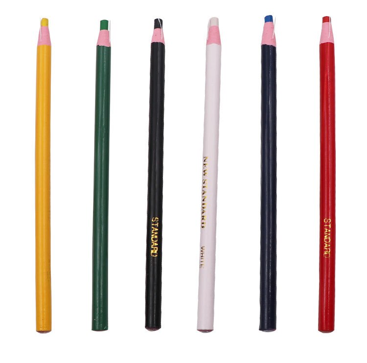 6Pcs Potlood Naaien Krijt Tijdelijke Stof Marker Pen Kleermaker Krijt Voor Glas Kledingstuk Meubels Leer Stof Craft Diy: 6pcs Mixed