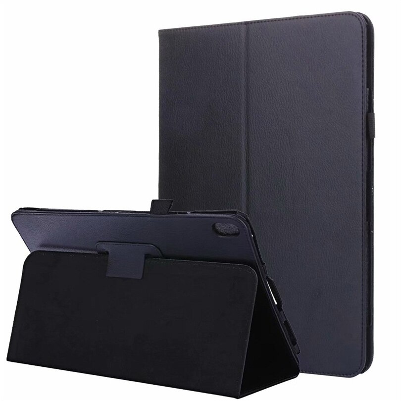 Funda de cuero para tableta para Lenovo Tab E10 10,1 pulgadas Funda de cubierta de soporte inteligente con Auto Sleep/Wake Funda de soporte inteligente A40: Negro