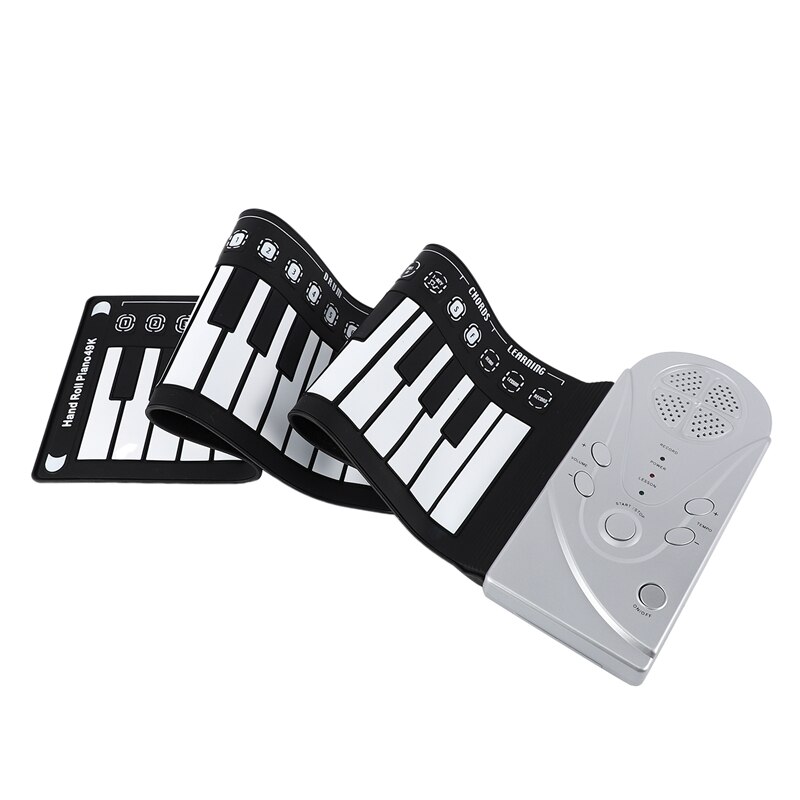 Portable Roll-Up Keyboard Piano 49-Key Electronic Children Hand-Rolled Keyboard