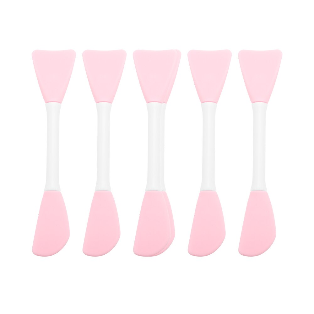 Spatule en silicone souple multifonctions pour arts créatifs, 2/5 pièces, brosse pour remuer, étaler ou verser colle, poudres et résine époxy dans son moule, facile à nettoyer: 5Pcs Pink02