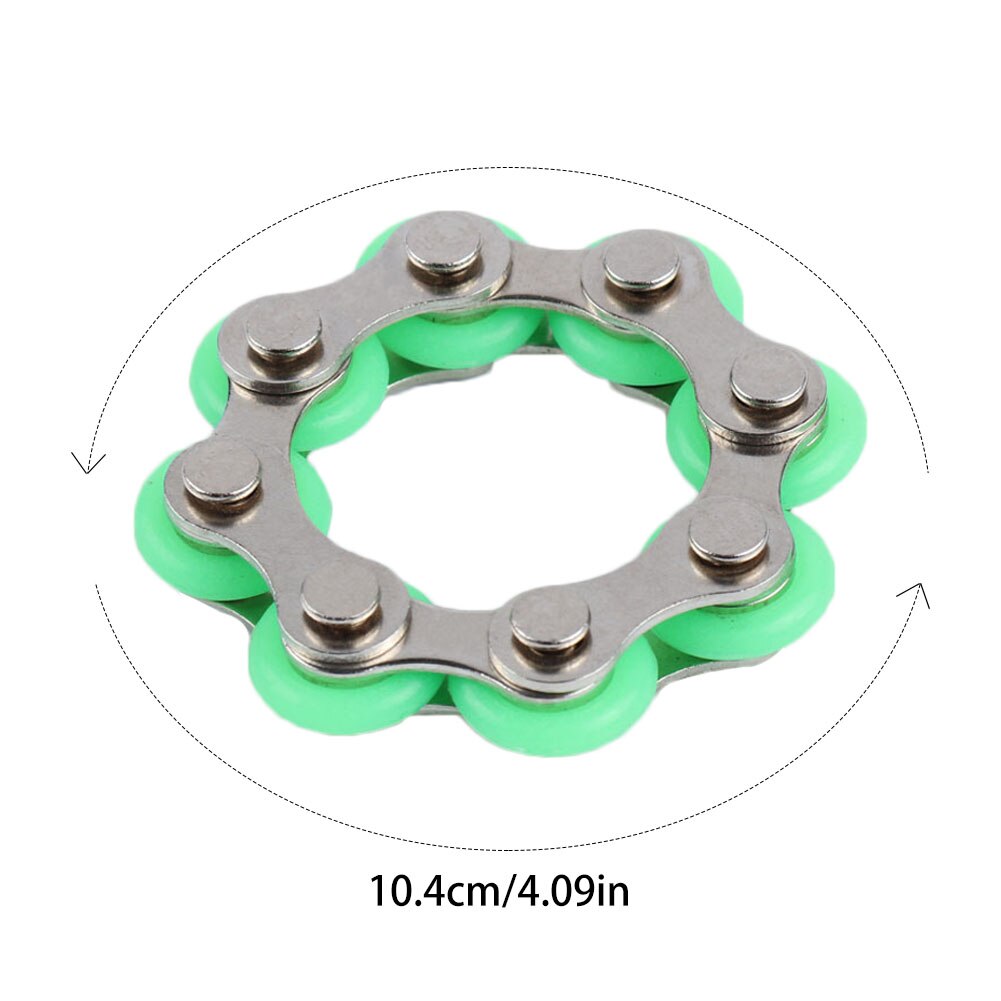 1Pcs Fietsketting Fidget Speelgoed Decompressie Keten Relief Druk Speelgoed Ontluchting Speelgoed Sleutelhanger Stress Relief Speelgoed Voor Volwassen