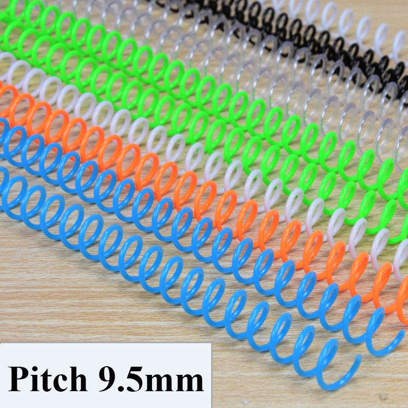 20PCS 30-hole Notebook Binding Spiral Ring Book Plastic Single Wire Ring Single Coil Binding Supplies Spiral Binding Coil