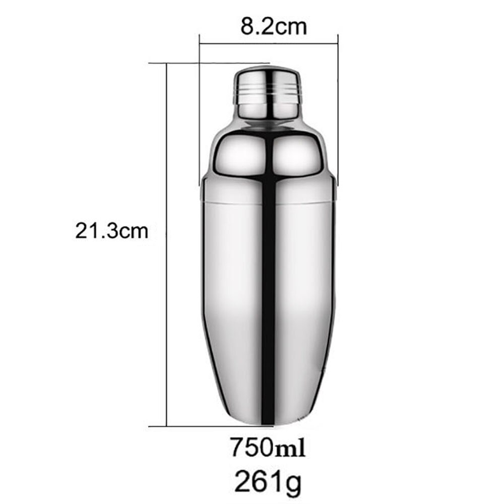 Stainless Steel Cocktail Shaker Bar Set Mixer Cocktail Shaker Wine Martini Boston Shaker Drinkware for Party Bar Tools 550/750ML: 1Pc 750ML