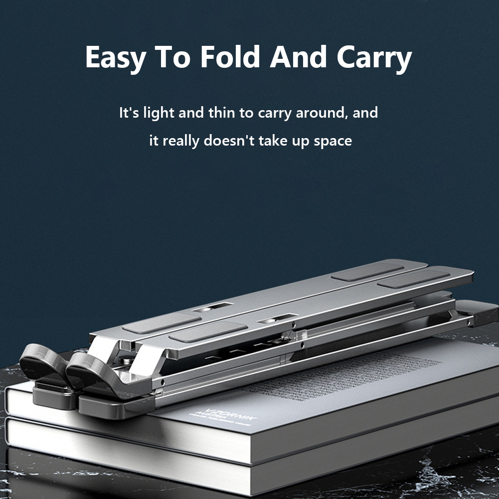 N8 tragbare, verstellbare laptopständer für macbook, tablet und notebook, aluminiumständer, tischkühlpad, faltbarer laptophalter