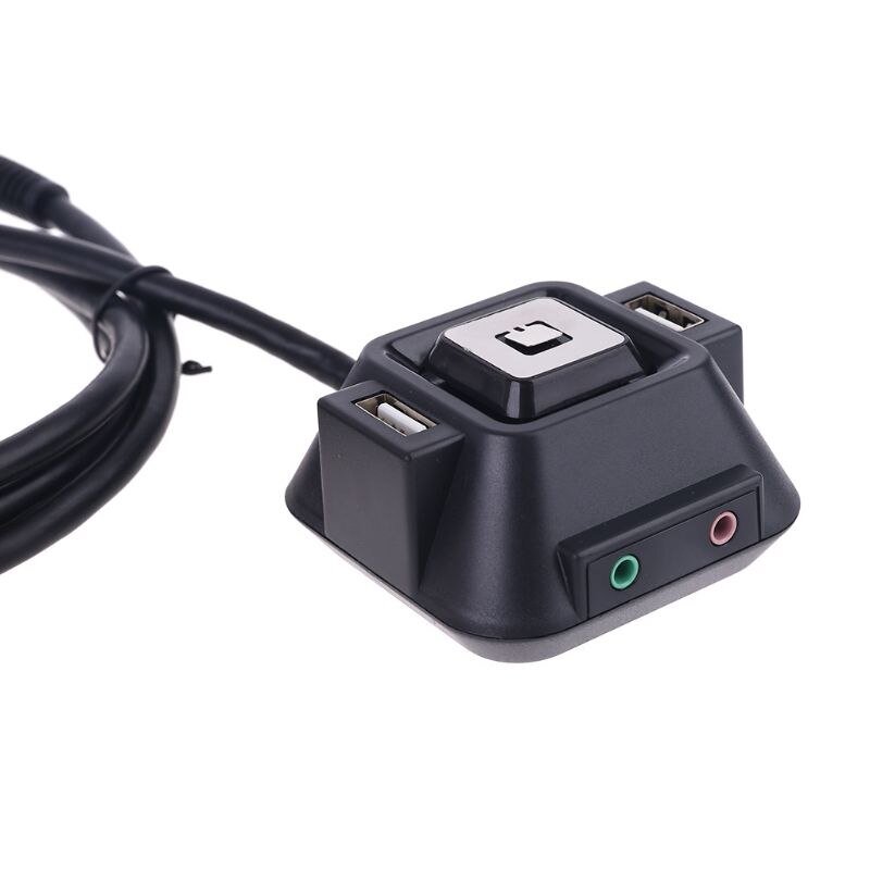 Multifunctional USB 2.0 Computer PC Switch External Power On/Off Reset Button