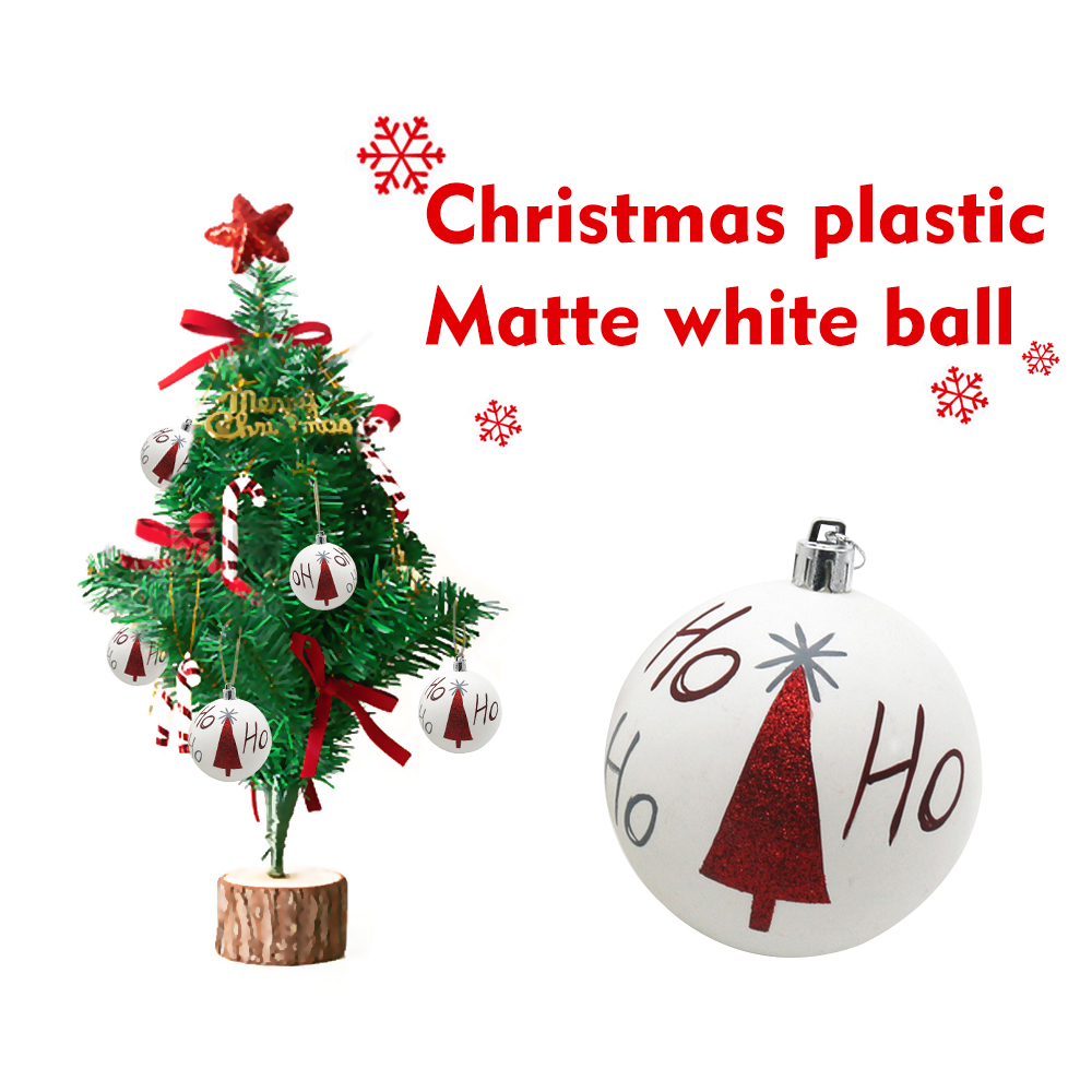 3Pcs Christmas Balls 6cm Baubles Christmas Tree Decorations Matte White Balls Christmas Tree Hanging Ornament Party Supplies