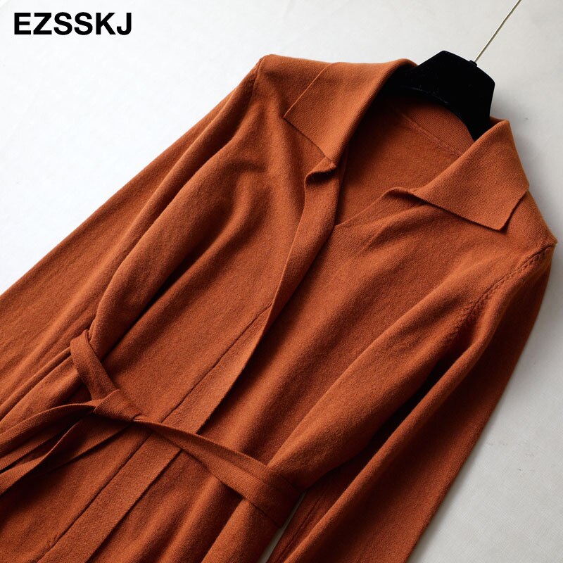 Herfst Winter Maix Trui Jurk Elegante Gebreide Jurk Vrouwen Losse Oversized Lange Jurk Vrouwelijke Vierkante Kraag Trui Jurk