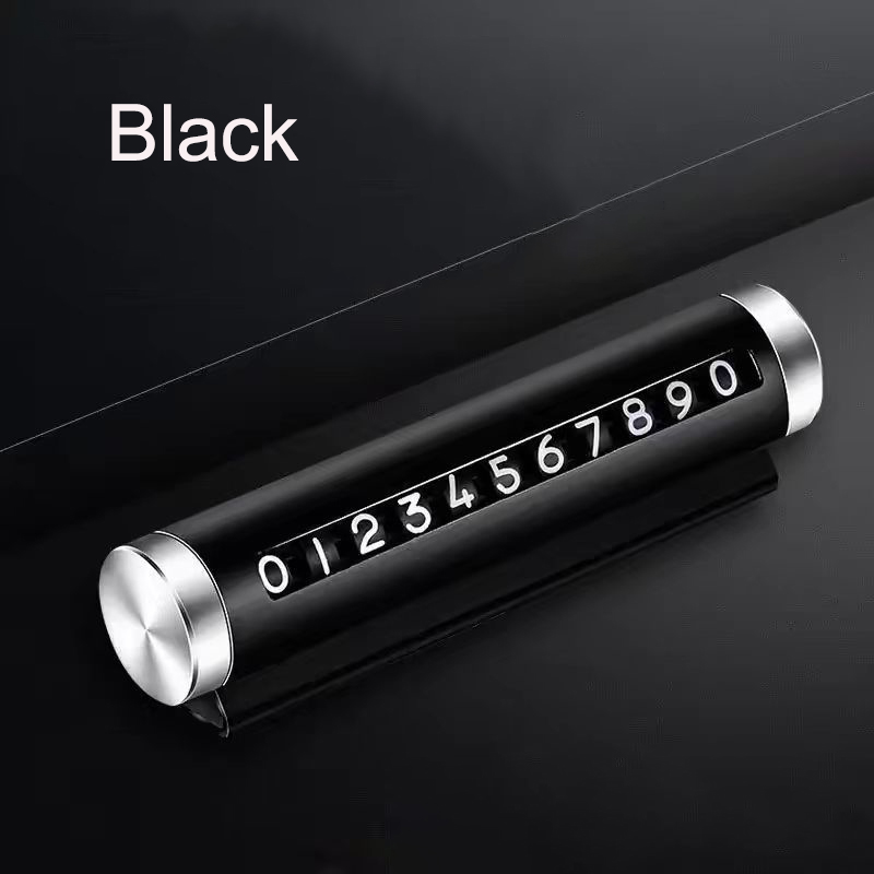 Universele Metalen Auto Tijdelijke Parkeerkaart Draaien Telefoonnummerplaat Aluminium Stickers Park Stop in Auto-styling Auto Accessoires