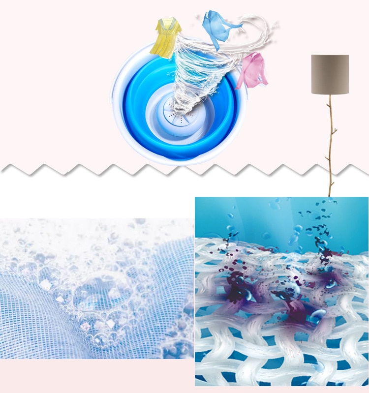 ABS Plastic Folding Mini Portable Laundry Machine Clothes Washing Machine Portable Mini Washing Machine Laundry Products