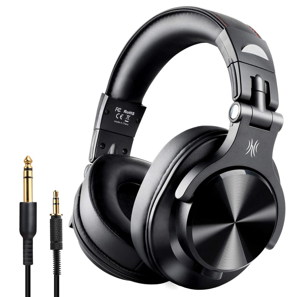 Oneodio A70 inalámbrico Bluetooth 5,0 auriculares con cable auriculares de DJ y estudio portátil auriculares para Monitor de registro: Black