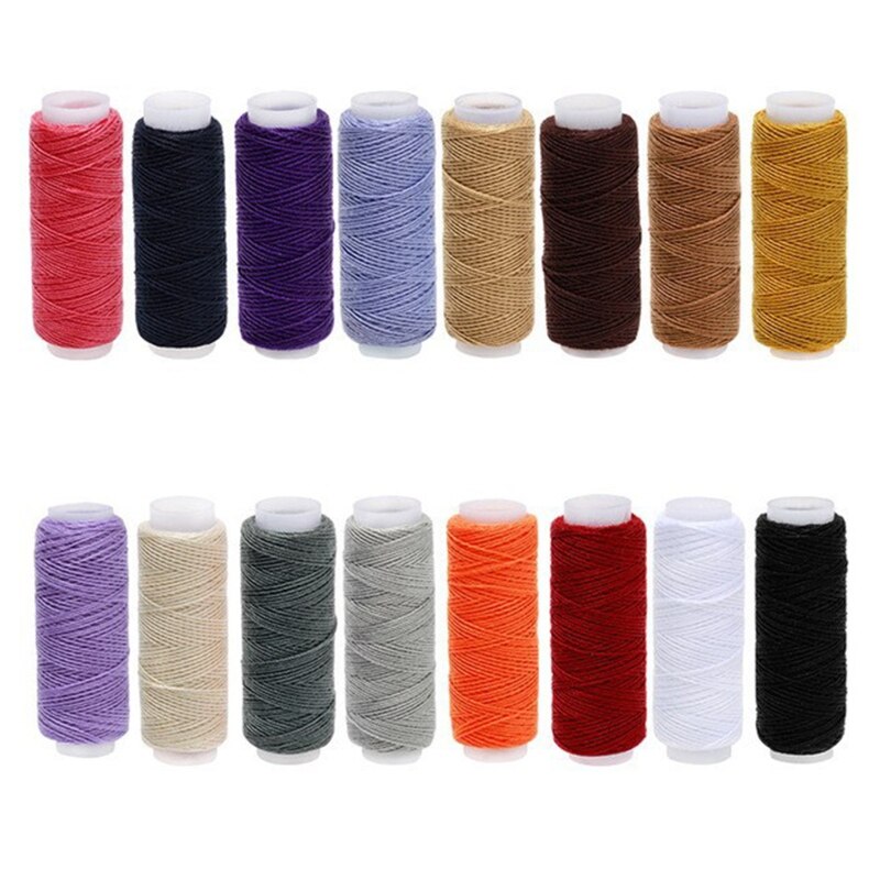 10/16/24 Colors 100% Polyester Yarn Sewing Thread Roll Machine Hand Embroidery 55 Yard Each Spool Durable For Home Sewing Kit: 217