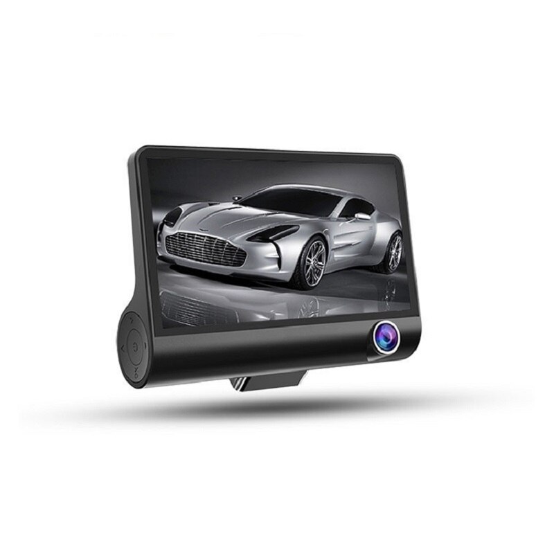 Auto hd dvr 3 lens 4.0 inch dashcam dubbele lens, dvrs dashcam dvr met achteruitrijcamera videorecorder autoregistratie