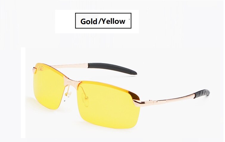 Driving Glasses Polarized night Driving Sunglasses Men Women Anti-glare Night Driver Goggles gafas Enhanced Light Glasses: Goldyellow