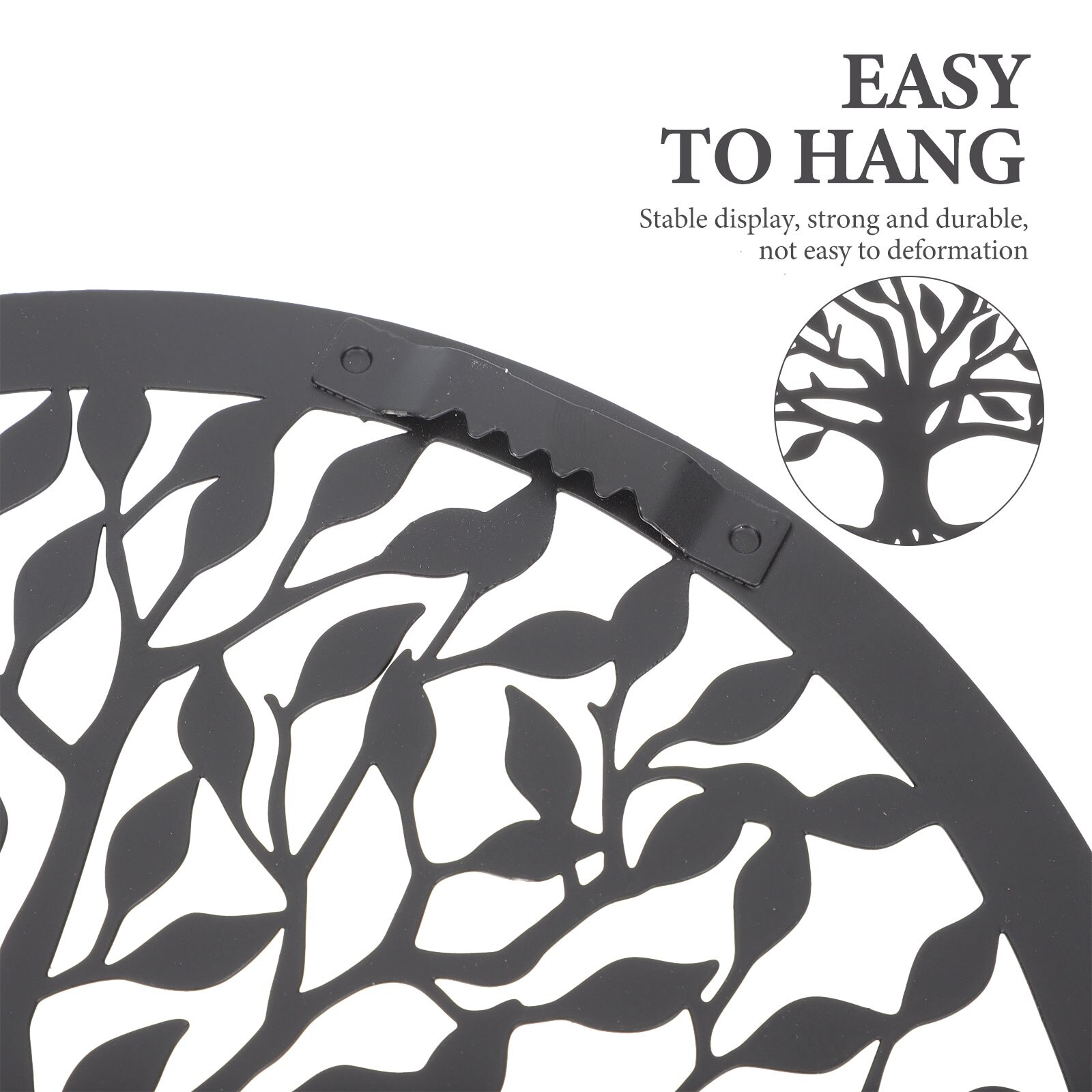 Outdoor Garden Wall Decor Circular Wall Ornament Plant Silhouette Wall Art Craft