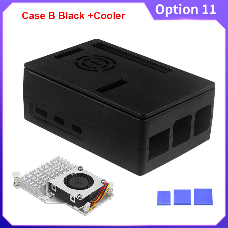 Raspberry Pi 5 ABS Case Black Silver Plastic Shell Optional PWM Cooling Fan Protection Box for Raspberry Pi 5: BROWN