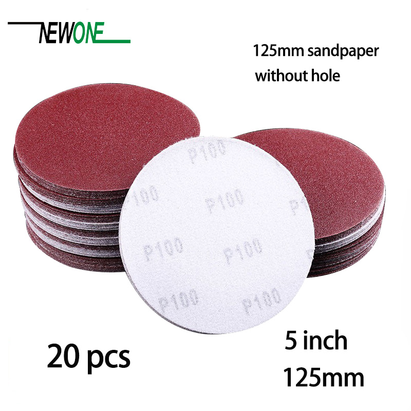 20pcs 125mm Sander Disc Sanding Polishing Paper Sandpaper Disc #40 - #3000 Abrasive Tools for Sander without hole