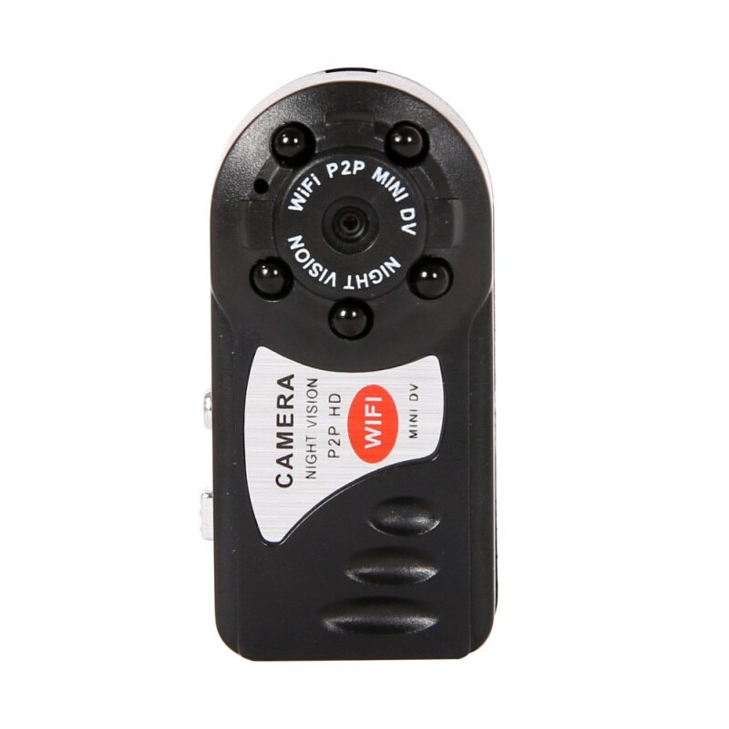 Mini Q7 Camera 480P Wifi Infrarood Nachtzicht Met Zes Lampjes 300,000 (Dpi) mini Camcorders Kits Voor Thuis Auto Security Black