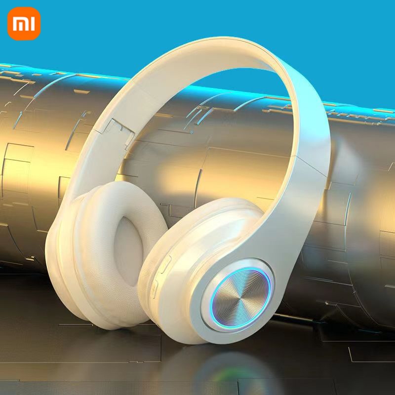 XIAOMI Mijia B39 Head-mounted Wireless Bluetooth Headphones With Mic Noise Cancelling Headsets Stereo Sport Gaming Earphones: WHITE