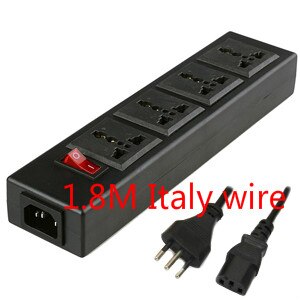 Black 250v 10a 4 jack Multifunction Universal power adaptor outlet PDU strip wiring board extension socket power cord converter