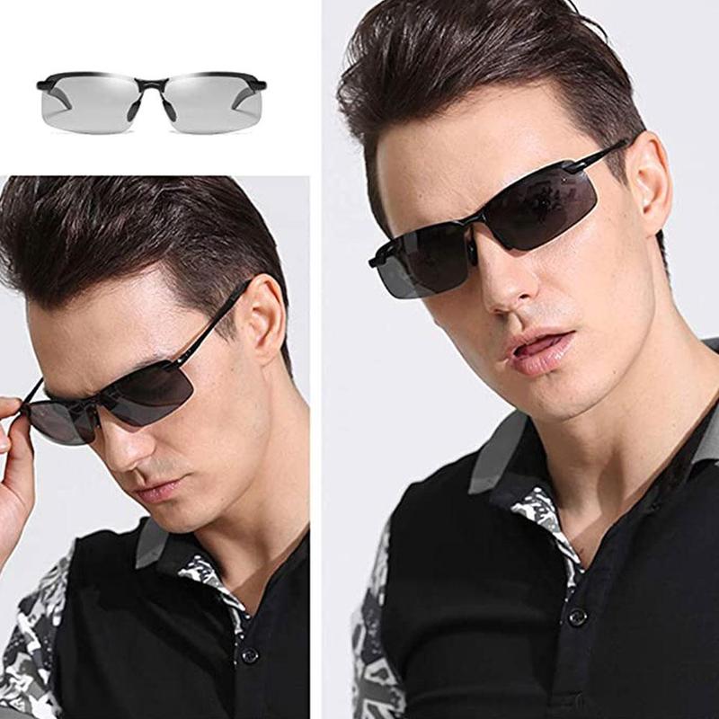 Polarized sunglasses intelligent color changing night vision goggles mirror glasses day driving fishing night and W2Z0