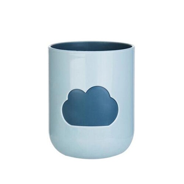 XZJJA Bathroom Cartoon Clouds Toothbrush Cup Gargle Cup Outdoor Travel Wash Cup Bathroom Toothbrush Organizer Couples Tooth Mug: Light Blue